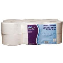 Toiletpapir Pristine Extra soft jumbo mini 2 lag nyfiber 160 meter. Diameter 18 product photo