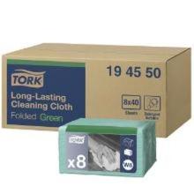 Rengøringsklud Tork Allround W8 .30x38cm grøn. product photo