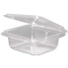 Plastbæger 250 ml 126x117x43 mm Firkantet Hængslet låg Bionedbrydelig PLA Klar product photo