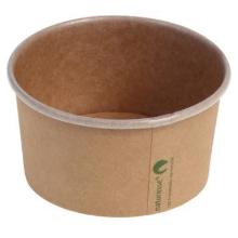 Isbæger 240 ml 8 oz Ø96x52 mm kraft pap PLA bionedbrydelig Brun product photo