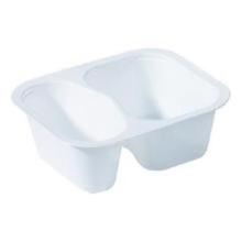 Bakke 2-rum 1/8 GN 120/240 ml 138x114x53 mm PP Hvid product photo