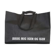 Shoppingbag 17 ltr 350x170x245 mm PP Non-woven 60 gr 100% genbrug Sort product photo
