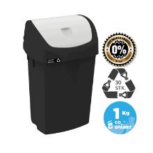Affaldsbeholder Nordic Recycle 25 ltr Sort hvid vippel&aring;g product photo