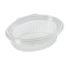 Salatbakke Clearshow 250 ml 150x112x45 mm oval hængslet låg RPET Klar product photo