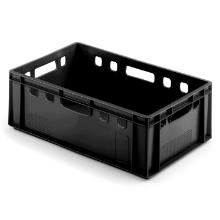 Plastkasse E-2 600x400x200 mm HDPE Sort product photo
