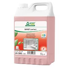 Sanitetsrengøring sur Sanet Perfect Blomstermærket afkalker m parfume 5 ltr Rød product photo