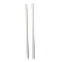 Sugerør Ø8x210 mm uden knæk bionedbrydelig med spade/ske Hvid product photo