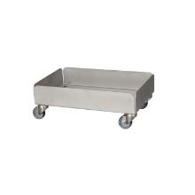 Dunkvogn rustfrit stål 41,2x25x15 cm med stk 50 mm hjul til 2x10 ltr dunke product photo