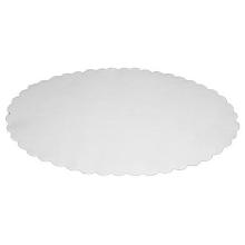 Fadpapir 26x39 cm Oval Pr&aelig;get Hvid product photo