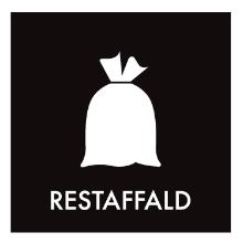 Piktogram Restaffald 120x120 mm Sort product photo