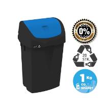 Affaldsbeholder Nordic Recycle 15 ltr Sort blå vippelåg product photo