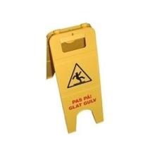Advarselskilt gul -PAS PÅ - GLAT GULV-DANISH product photo