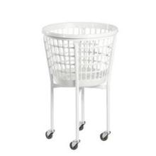 Vaskerivogn rund komplet med kurv hvid product photo