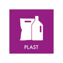 Piktogram NRW Plast 150x150 mm lilla/hvid product photo
