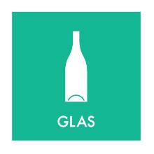 Piktogram Glas 120x120 mm Gr&oslash;n product photo