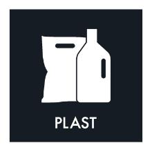 Piktogram Plast 120x120 mm Hvid uden baggrund product photo