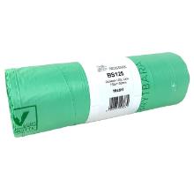 Sæk 125 ltr 750x1150 mm 30my bionedbrydelig PLA grøn product photo