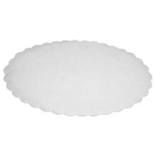 Fadpapir 19x29 cm oval præget hvid product photo