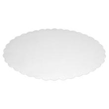 Fadpapir 22x32 cm Oval Pr&aelig;get Hvid product photo