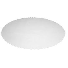 Fadpapir 36x55 cm oval pr&aelig;get hvid product photo