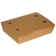 Pølseæske stor 200x140x50 mm med Låg Brun/Hvid product photo