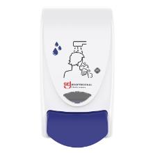 Dispenser Shower Manuel Plast til 1ltr patron Hvid/Blå product photo