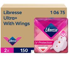 Bind Libresse Ultra+ Wing dispenser refill uden parfume hvid 2x150stk product photo