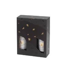 Vinkarton L24.6xB8.5xH36cm Pap med med vindue sort til 3 flasker product photo