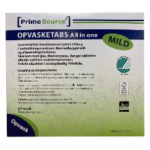 Maskinopvask Tabs Prime Source Mild All-In-One Salt/Afspænding/Glasbeskyttelse product photo