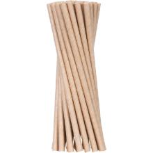 Sugerør Ø6x200 mm uden knæk Bionedbrydelig Papir Brun product photo