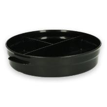 Skål Verive 3-Rum Flergangs Ø21xH4.8cm 1030ml PP med Låg Transparent Sort product photo