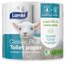 Toiletpapir Lambi Classic Plus 3-lag 25.5m Hvid product photo