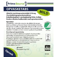 Maskinopvask Tabs Prime Source Mild Svanemærket Vandopløselig folie 40 stk product photo