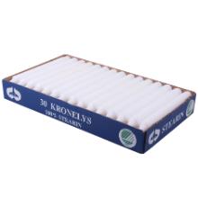Kronelys Ø23x200mm Brændetid 7 Timer Stearin Svanemærket Hvid product photo