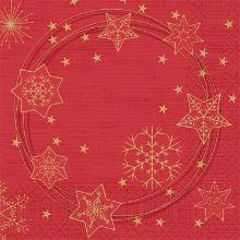 Serviet 33x33 cm 3-lag Star Shine Red product photo