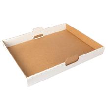 Transportæske 432x301x47xmm Brun/hvid neutral passer til ½ kagemand product photo