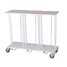 Affaldsstativ 3x60 ltr med l&aring;g og pedal hvid product photo