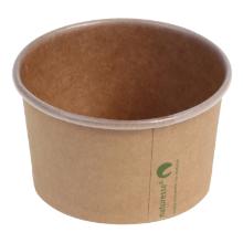 Isb&aelig;ger 180 ml 5 oz &Oslash;85x52 mm kraft pap PLA bionedbrydelig Brun product photo
