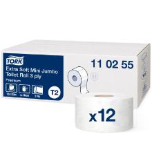 Toiletpapir Tork Jumbo Ekstra soft Premium T2 3-lag Ø18.8 cm 120 m product photo