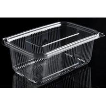 Plastb&aelig;ger Catersource 1000 ml 97x165x70 mm firkantet h&aelig;ngslet l&aring;g RPET Klar product photo