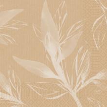 Serviet Duni Leaves Natural 33 x 33 cm 3-lags Beige product photo