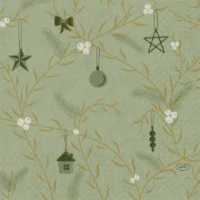 Serviet Duni 33x33cm 3-lag Noel Pistachio Grøn product photo