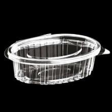 Plastb&aelig;ger Catersource 250 ml 112x145x42 mm Oval H&aelig;ngslet l&aring;g RPET Klar product photo