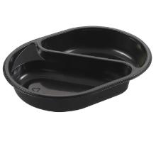 Bakke 2-rum 395/500 ml 238x176x40 mm Oval PP Sort product photo