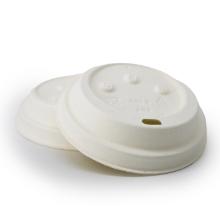 Drikkelåg Bagasse Ø90xH18mm Til Kaffebæger Hvid product photo