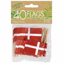Flag Kageflag p&aring; tr&aelig;pind Dannebrog 3,5x7cm Papir R&oslash;d/Hvid product photo