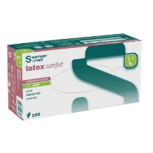 Handske engangs latex Sempermed Comfort str L uden pudder AQL 1.5 Hvid product photo