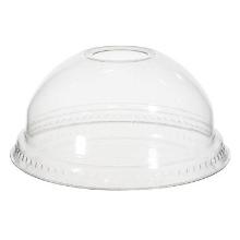 Plastlåg Verive Kuppel Ø95xH41mm Med Hul Til Sugerør RPET Klar product photo