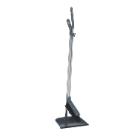 Fejebakke og kost med langt skaft 90 cm metal bakke grå product photo