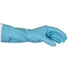 Handske Foodtech str XL Latex med velourisering blå product photo